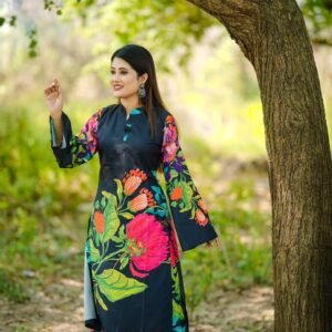 floral blacek dress