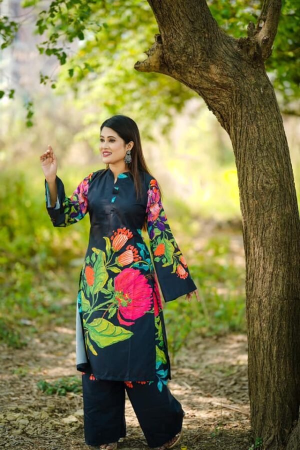 floral blacek dress